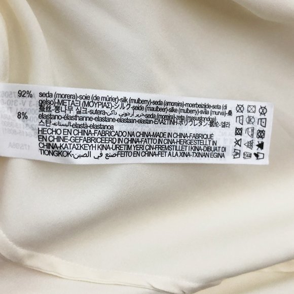 New Zara Mulberry Silk Long Belted White Robe M/L - Picture 8 of 13